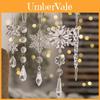 5pcs Acrylic Transparent Christmas Decorations Realistic Snowflake Icicle Ornaments For Festive Holiday Tree Display