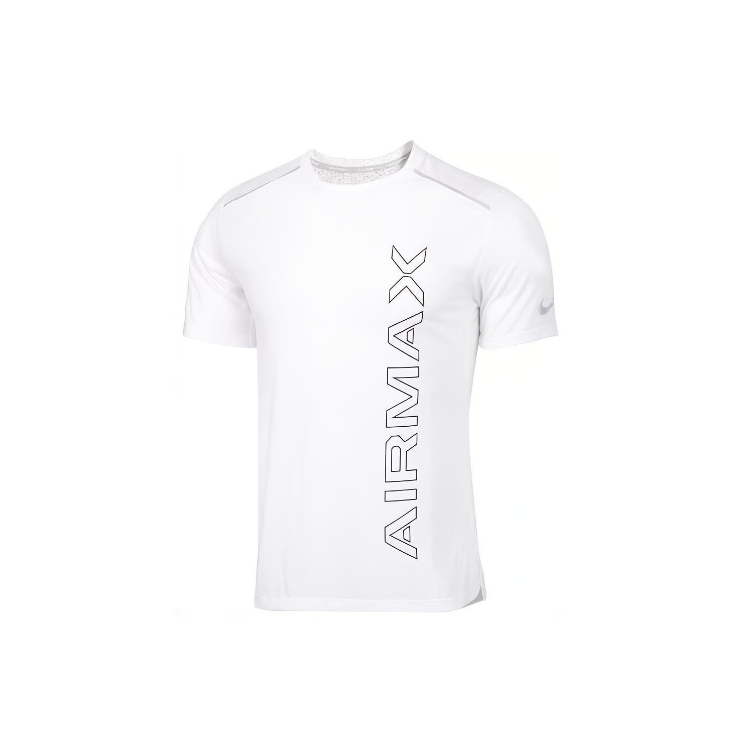 Nike Rise 365 Running Sports Training Round Neck Short Sleeve White Men s AQ9922-100 L