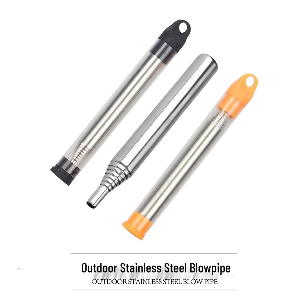 Zatahovací nerezové kempingové rozfukovače pro rozdělávání ohně