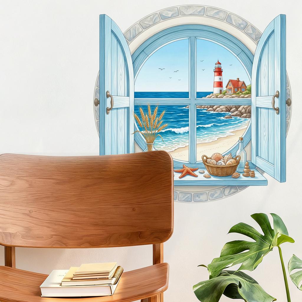 Simulierte Strandwanddekoration für Wohnzimmer und Arbeitszimmer