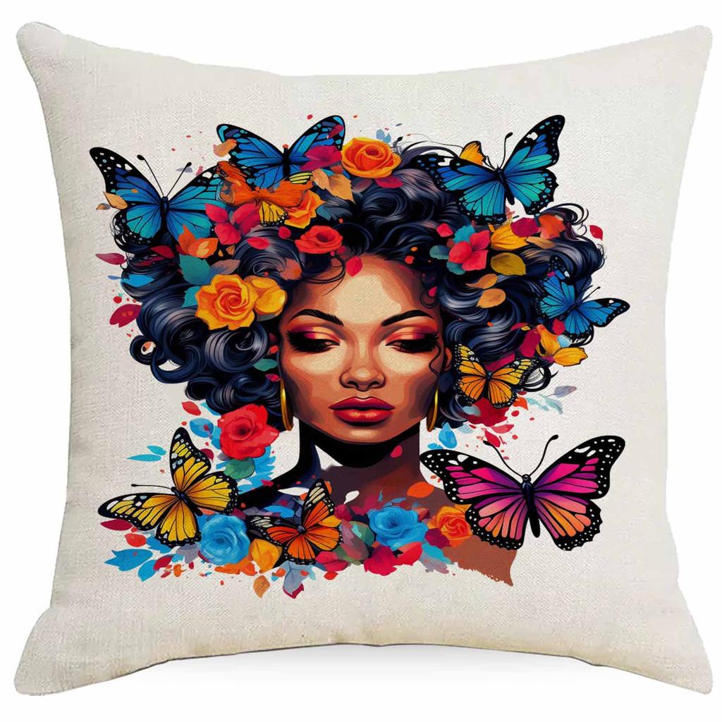 Neue Kissenhülle zum Frauentag Schwarz Sofakissen Kissenbezug