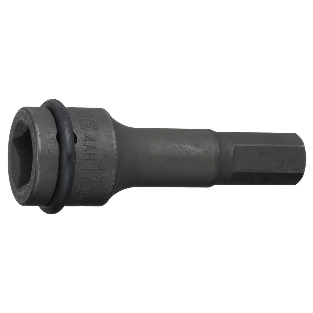 TONE Impact Hexagon Socket 12mm Hexagon Size Semi-Long 4AH-12L75, 12.7mm (1/2") Drive,