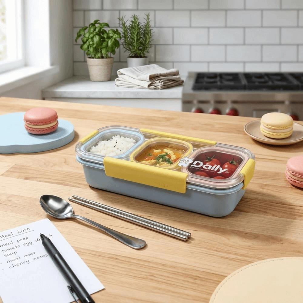 BPA Free Insulation Lunch Box Microwaveable Thermal Insulation Lunch Box  Portion Control