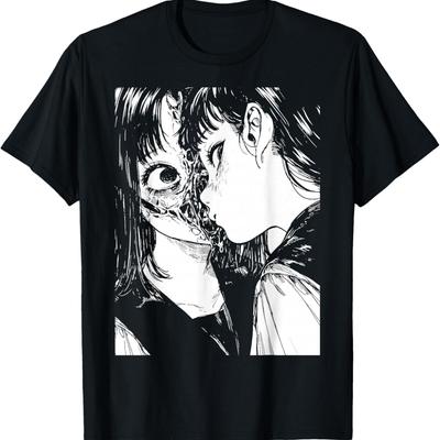 Anime Manga Horror _ Japonia Straszne Kawaii Goth Koszulka(29)