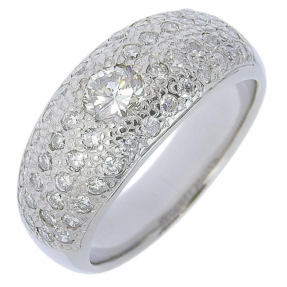 

Ring Pt900Platinum/diamond #8.0(US Size) 13.8g Women Used