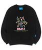 Ellamo Fleece-Lined M Beast Sweatshirt Unisex Big Sizes S~4Xl