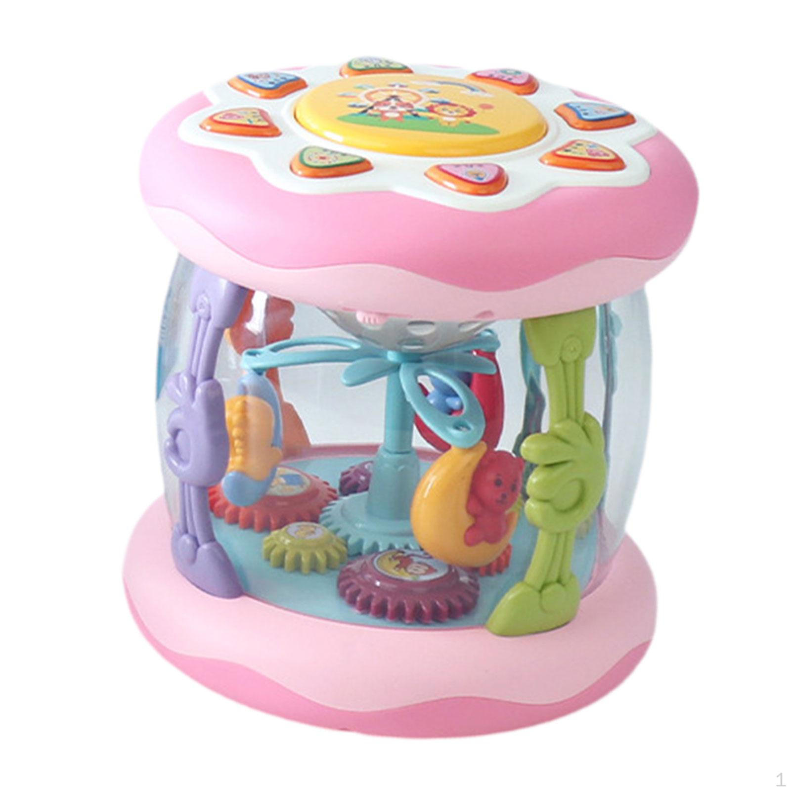 

Детский музыкальный барабан, игрушка, игровой стол, центр, игрушки, проектор для раннего развития Rotating pink