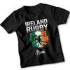 Personalisierter Irland Rugby T-Shirt für Kinder, Unterstützer 6 Nations, Geschenk für Jungen und Mädchen