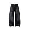 Loose men's and women's trousers autumn new washed low-rise American retro jeans men's scimitar straight wide-leg pants