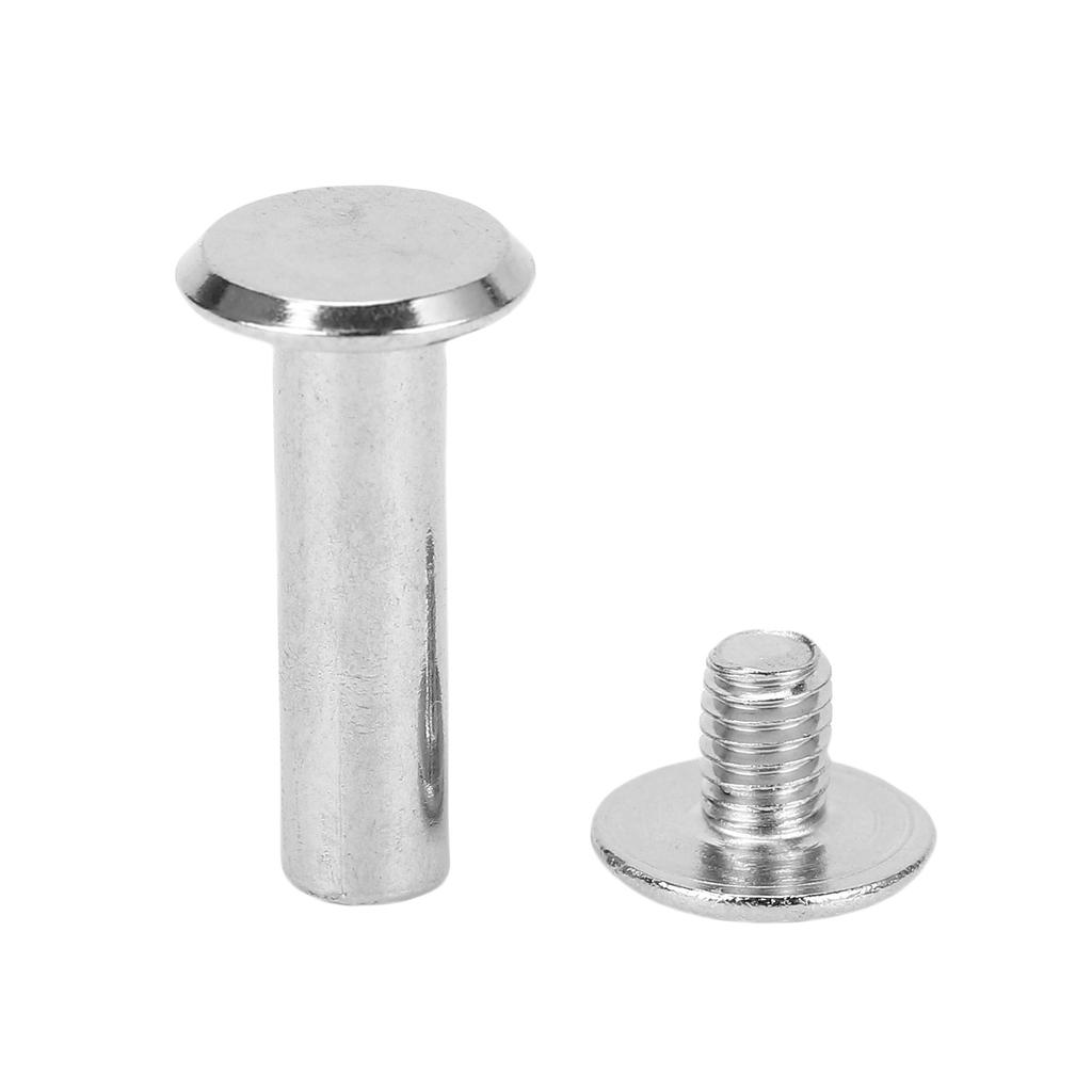 50 Seturi M3.5 Elemente de fixare Oțel Inoxidabil Nituri și Șuruburi cu Cap Rotund Plat pentru Artizanat din Piele Decorare Îmbrăcăminte