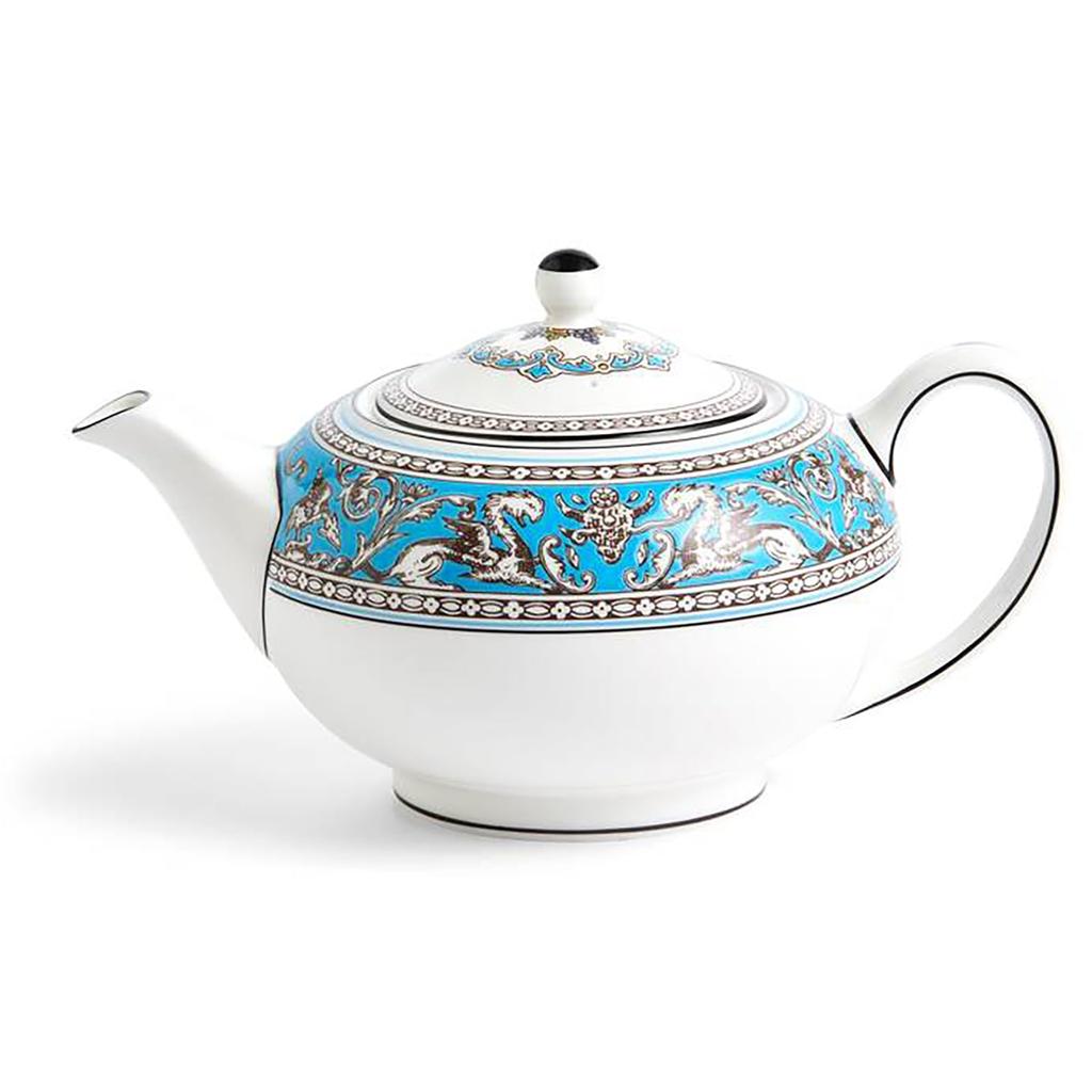 [Officially Imported] Wedgwood Florentine Turquoise Asian Tea Set, 6-Piece Set, Blue, Wedding Gift, 1069718