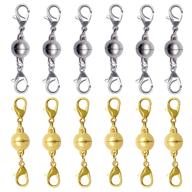 

5-Piece Glossy Magnetic Clasp Set for DIY Jewelry Bracelet or Necklace