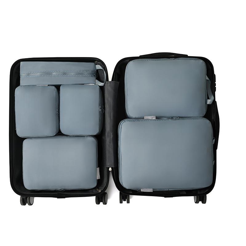 

Memory Cloth Travel Retractable Expansion Six-Piece Set Clothing Storage Organizing Bag Wash Cosmetic Bag