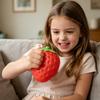 Oversized Soft Strawberry Shaped Stress Relief Ball Novelty Adult Gift Giant Toy for Office Home Decor Relaxation