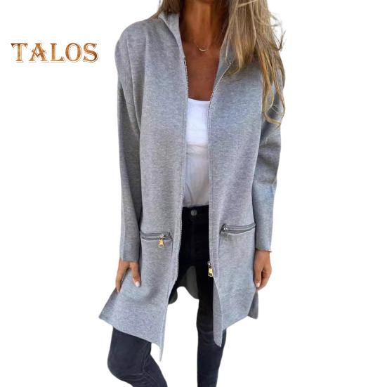 

Женская куртка ветровка с капюшоном, затягивающимся шнурком, карманами на молнии, однотонная, на молнии, с длинными рукавами, для велоспорта, пешего туризма, тренировок, весны и осени XL серый