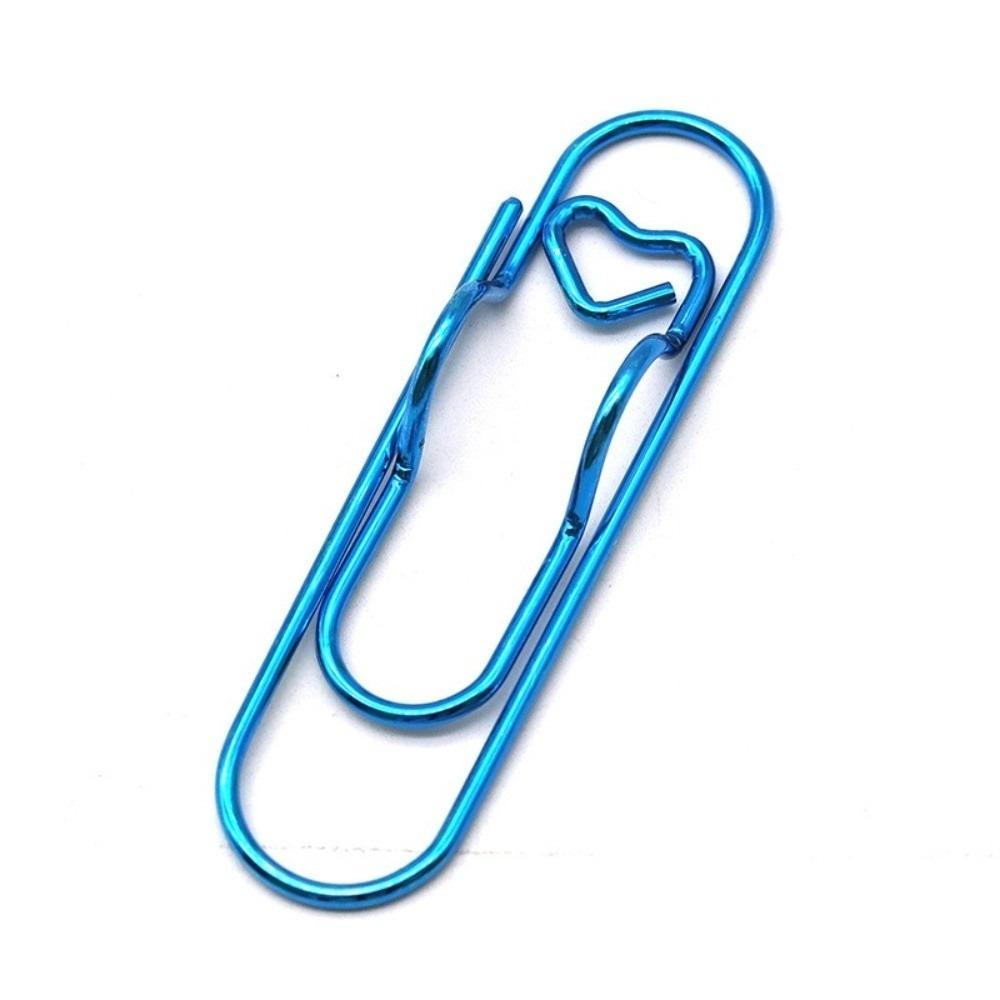 

Love Model Paper Clips Metal Pen Holder Separator Pages Tags School Supplies Accessories синий