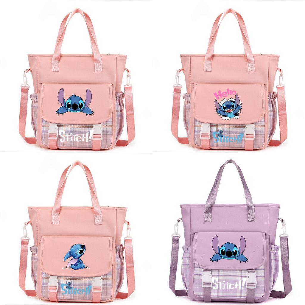 Lilo Stitch Kids Canvas Shoulder Bag With Colorful Print For Daily Use