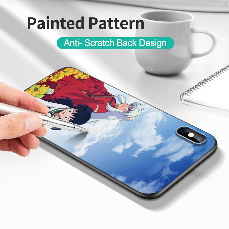 Schwarze TPU-Hülle für OPPO Reno 6 5 3 4 4Z 4F SE 5F 5Z PRO PLUS lite 6 6z 4G 5G yashahime Inuyasha