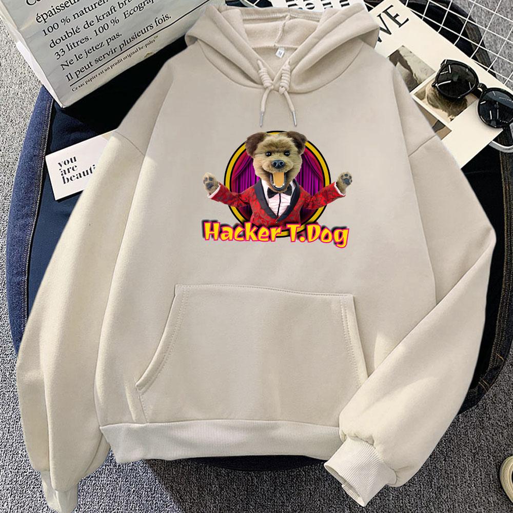 Kawaii Clothes Hacker Puppet Maker The Dog Cute Hoodies Sudaderas Ropa Mujer Hooded Long Sleeve Women/Men Sweatshirts Graphic