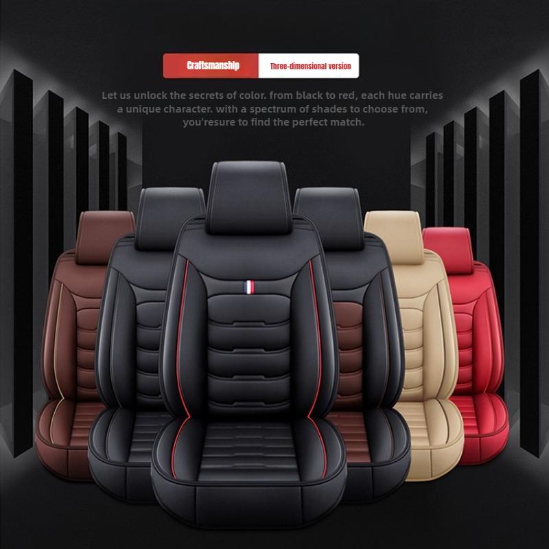 1PcAuto Set Car Seat Covers PU Leather Single Front Split Bench Protector Four Season Universal Fit Most Car SUV Car Accessories