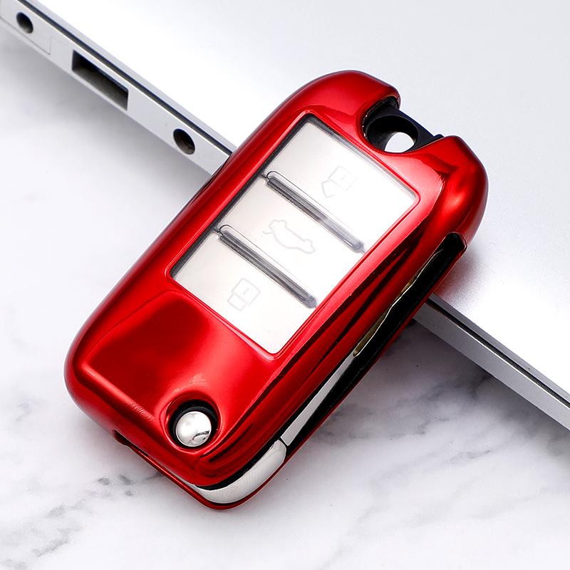 Soft TPU Car Folding Flip Key Case Cover Keychain for Roewe RX5 MG3 MG5 MG6 MG7 MG ZS GT GS 350 360 750 W5 Shell Accessories