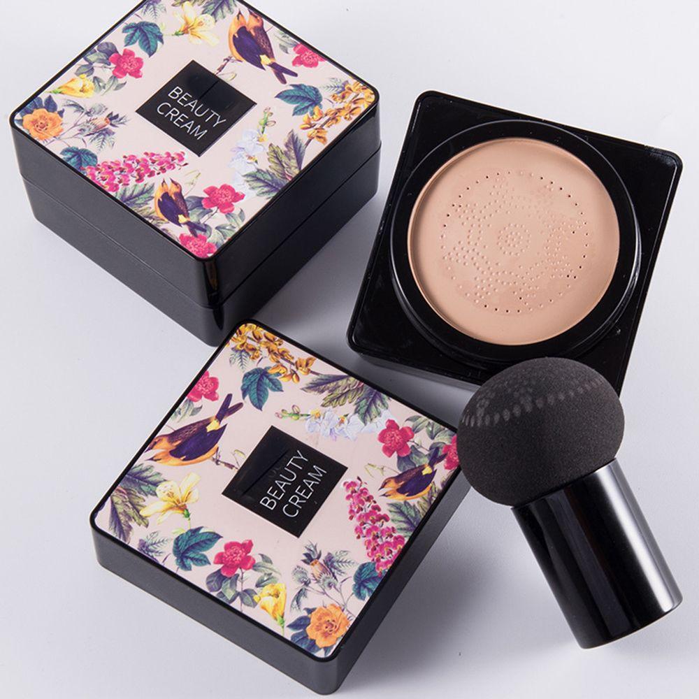 Longlasting Waterproof Foundation Air Cushion BB Cream with Mushroom Puff Sponge Face Makeup