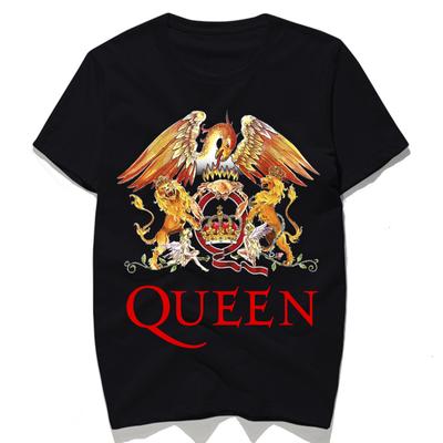 Plus rozmiar Queen Band męska koszulka z koroną drukowanie ubrania dla par letnia koszulka Casual topy z okrągłym dekoltem miłośnicy koszulka z grafiką