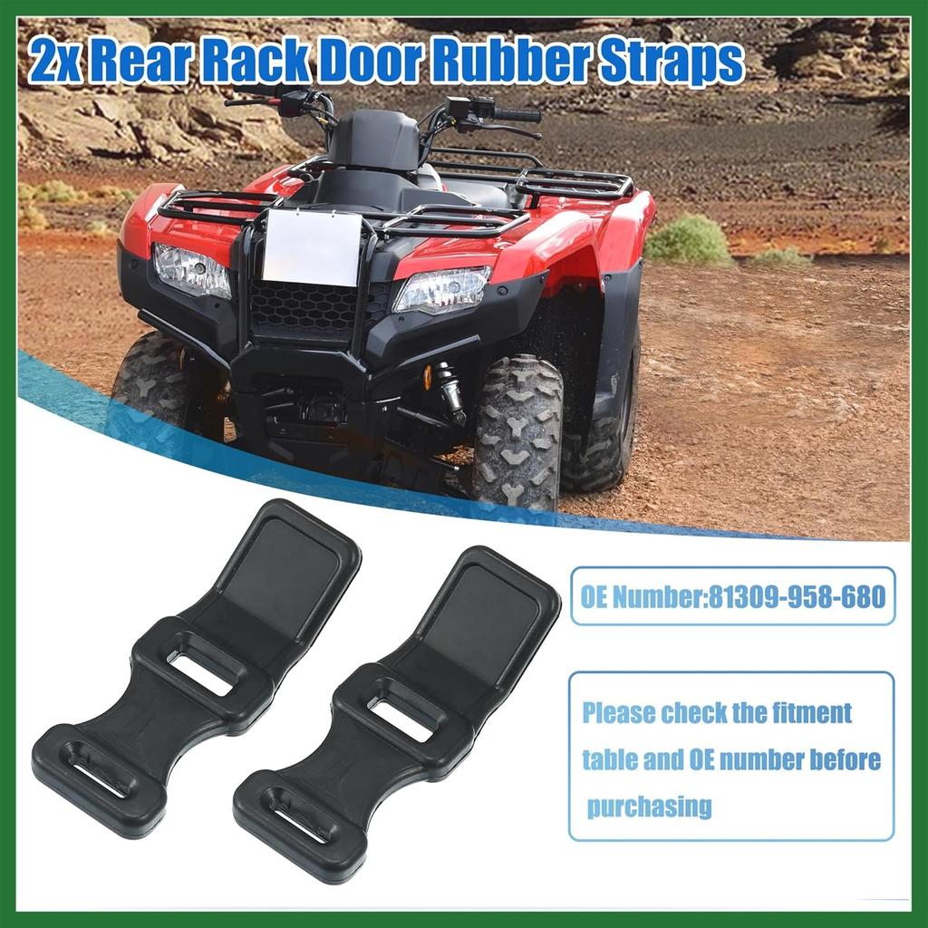 Motoforti 2 Pcs Rear Rack Door Rubber Straps Sub-Carrier Band for Honda ATC200E ATC200ES TRX200 TRX250 TRX300 TRX300FW TRX350 TRX350D 1982-1995
