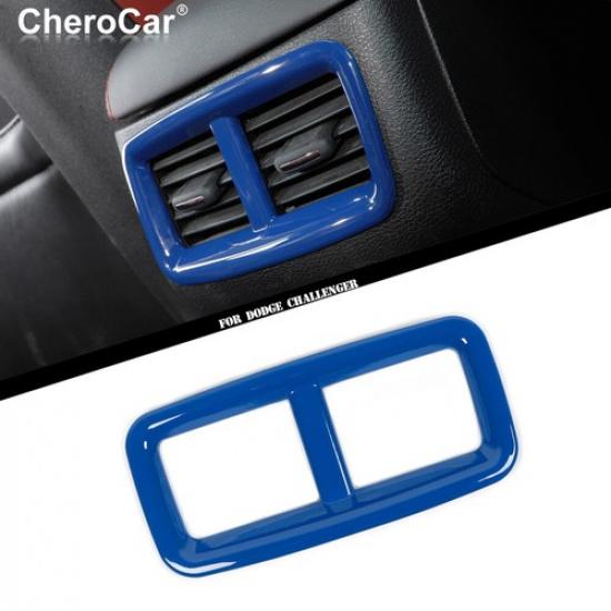 Rear Air Conditioner Vent Outlet Trim Cover Frame for 15+ Dodge Challenger Blue