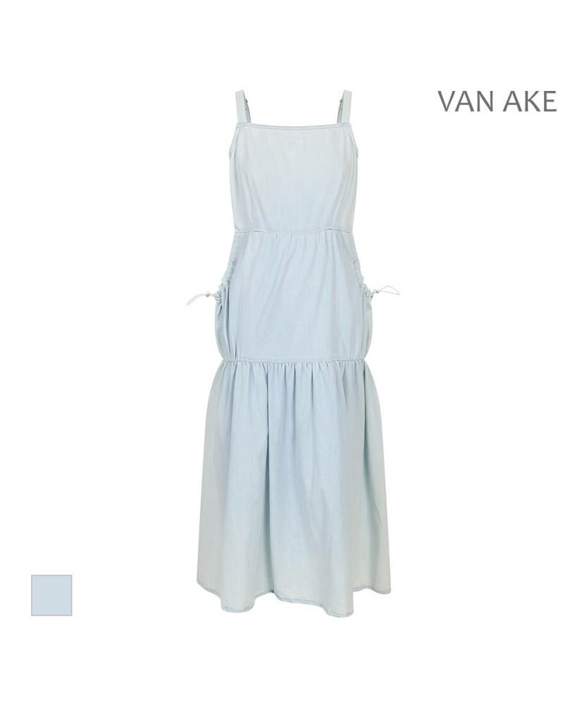 VANAKE Backsmoking Denim Dress_Vb46Dom201Z