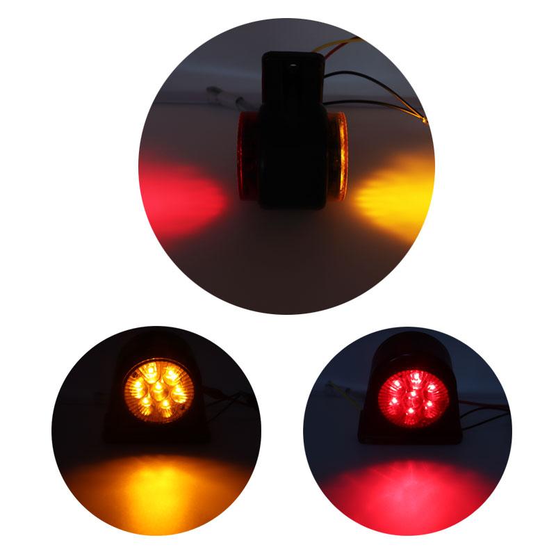 2Pcs 12V/24V LED Side Marker Light Truck Light Indicator Trailer Lorry Lamps Van Caravans Safety Warning Light Turn Signal Lamp