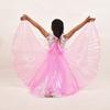 Transparent Color Dance Performance Props 65cm Dance Costume Props Belly Dance Wings Cosplay