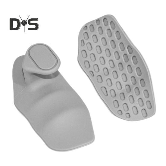 

1 пара силиконовых ручек для тренировок для мужчин и женщин, нескользящие перчатки без пальцев для спортзала, подтягивания, бодибилдинга, тяжелой атлетики, становой тяги, защитные ручки для рук A серый