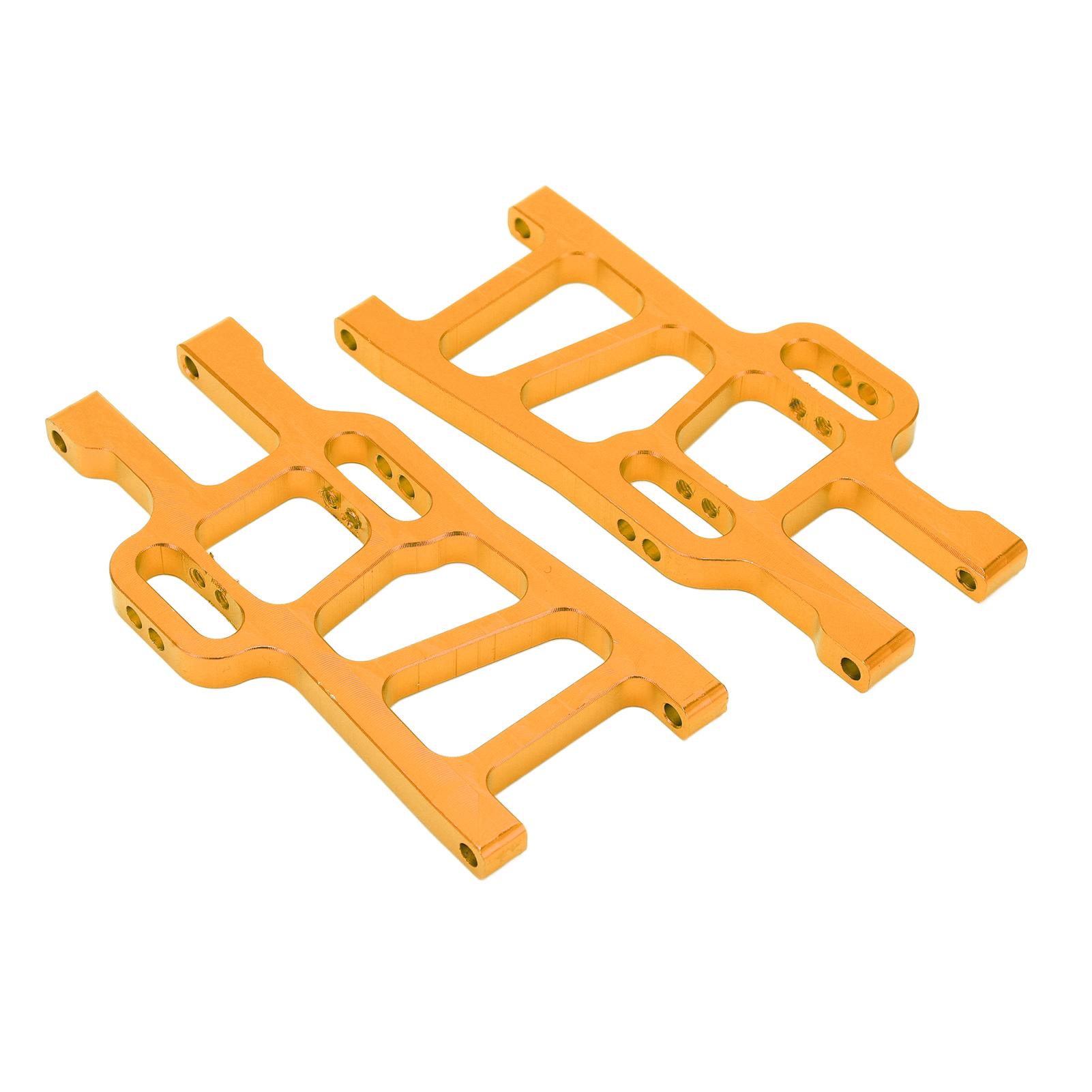 

2pcs RC Lower Suspension Arm Front and Rear Aluminum Lower Swing Arm for HSP 94111 94108Gold