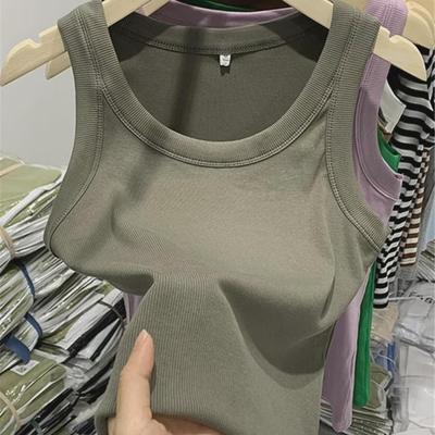 Women's Anti-Exposure Side-Breasted Camisole: Summer Yoga Sports Top with Wide Straps