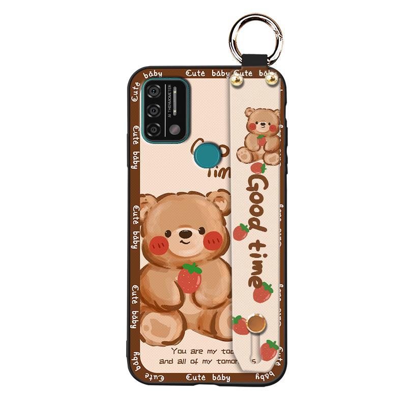 Durable Cute Phone Case For UMIDIGI A9 Back Cover Wristband Anti-knock Fashion Design Anti-dust Phone Holder Ring