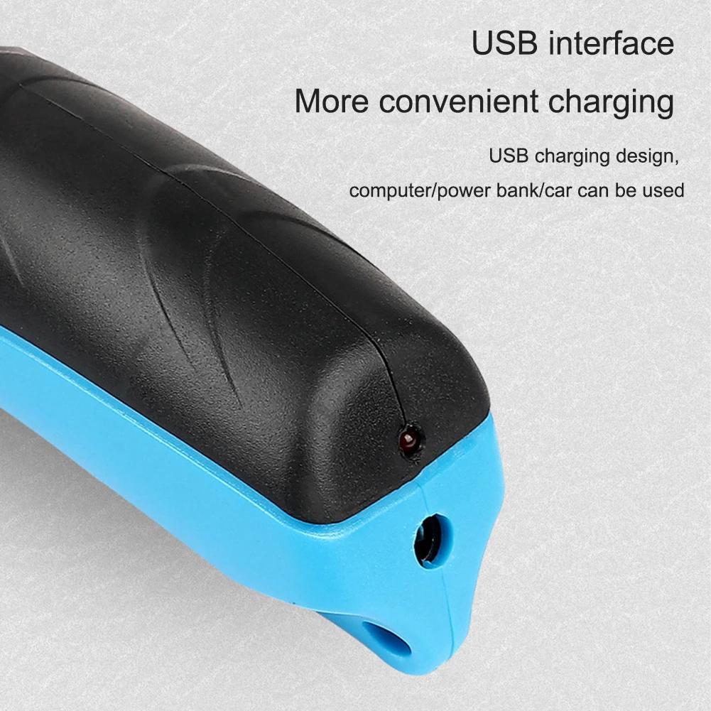 Foarfece electrice Mașină de tăiat pânză Încărcare cu litiu PVC Cusut piele Foarfece de croitorie Lamă din oțel tungsten Instrument cu lamă dublă