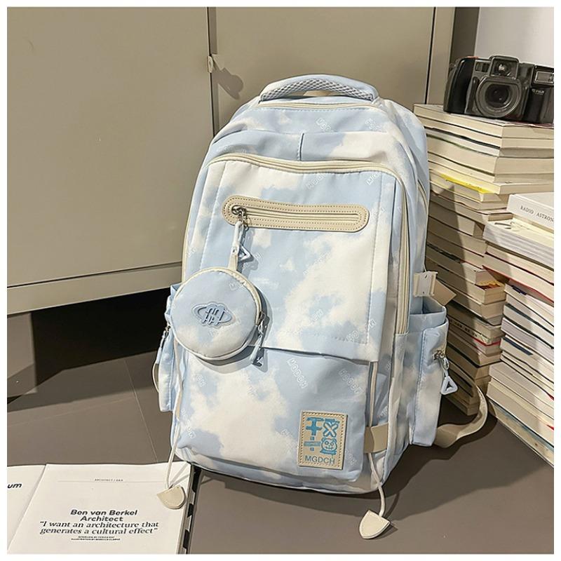 New High-value Tie-dye Contrasting Colors, Fresh and Sweet Backpack, Large-capacity Backpack for Junior High School Students