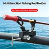 360° Rotating Fishing Rod Bracket Clamp Type Fishing Rod Stand Trolling Fishing