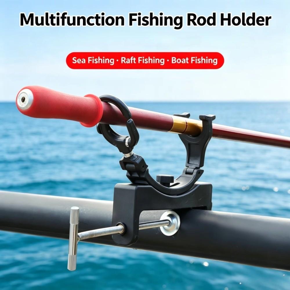 Adjustable Fishing Rod Bracket 360° Rotating Fishing Rod Stand Fishing Rod Holder Canoe Fishing