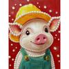 Handmade DIY Pearl Painting Cute Little Pig Theme Bedroom Living Room Frameless Diy Handmade Sticky Diamond Creative Canvas Painting