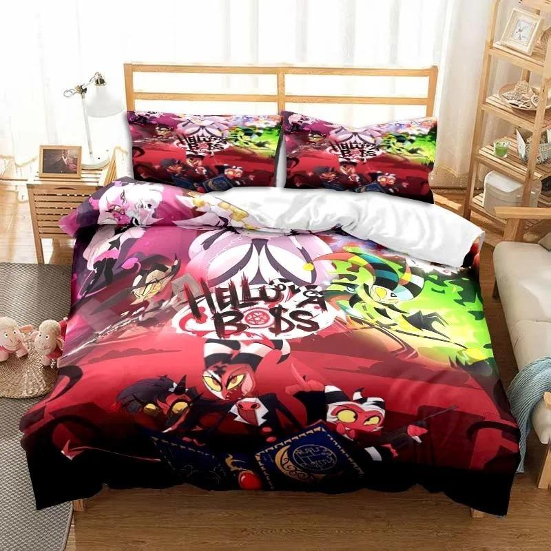 Helluva Boss Duvet Cover Striker Pillowcase Bedding Set Adult Boys Girl Bedroom Decoration Children Gift Single Double Size