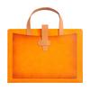 A4 Double Layer Leather Document Briefcase with Custom Logo