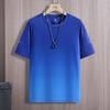 Maglietta Casual Estiva Girocollo Moda Manica Corta Uomo Gradiente Sportiva Pullover T-shirt Top