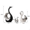 3 kusy Swan Family Socha Elegantní Desktop Dekorace Umění a řemesla zvířat