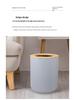 Bathroom Accessory Set: Toiletry Bottles, Toilet Brush, and Trash Can