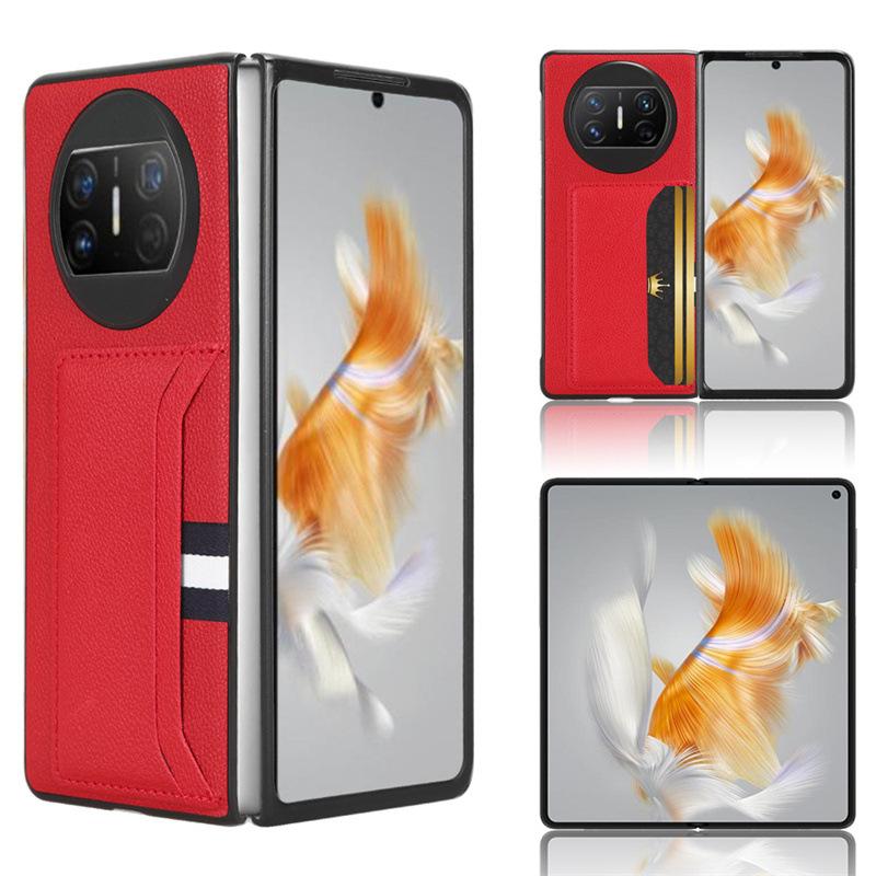 Suitable for Huawei Mate X7/X6/X5 phone case with card slot and leather cover, Huawei Mate X3 phone case