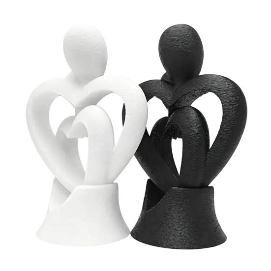 Hugging Couple Statue, 3D Printed Romantic Lover Figurine for Bedroom, Desk, TV Stand, Home Decor, Wedding Valentine's Day Gift for Wife, Husband