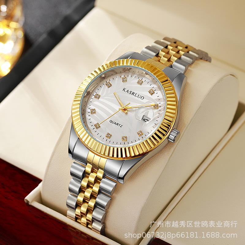 Casaro Uhr Herrenuhr Wasserdichte Herrenuhr Kalender Stahlarmbanduhr Quarz-Uhr