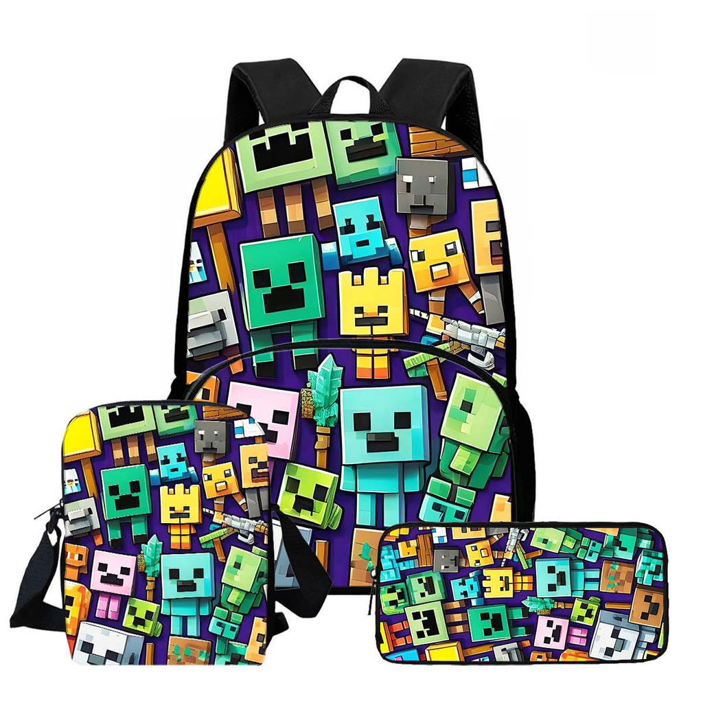 Minecraft Large Capacity High Value High Definition Printing Anti-Hunchback Wear-Resistant Large Capacity Schoolbag